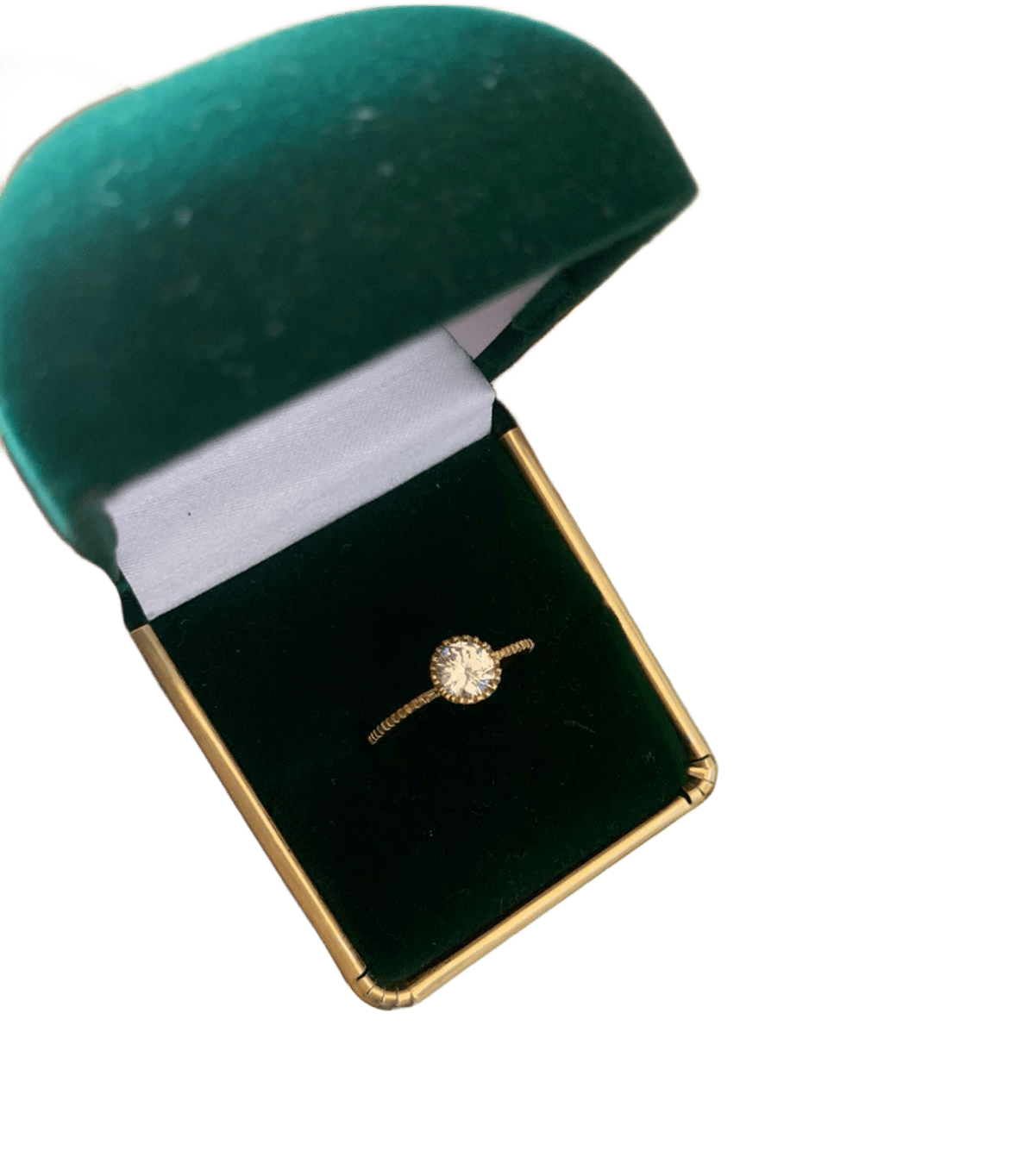 Anel de noivado ouro nacional