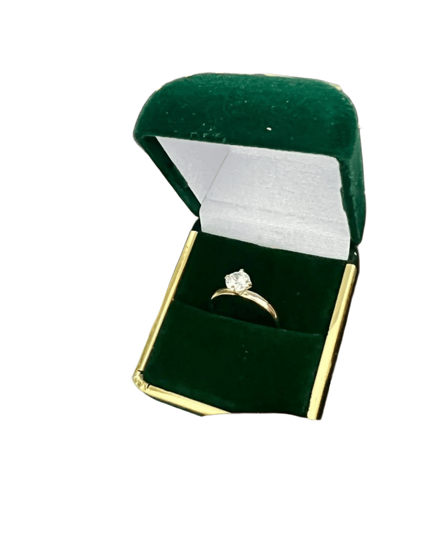 Anel de noivado ouro nacional